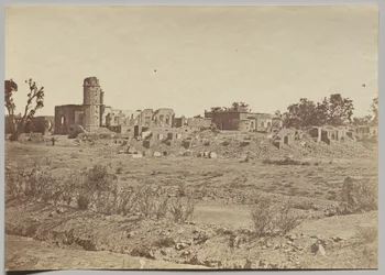 Het Kerkhof en de Residentie in de Verte
