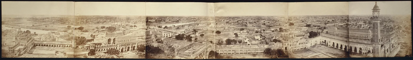 (Panorama van Lucknow, genomen vanaf het Kaiserbagh Paleis)
