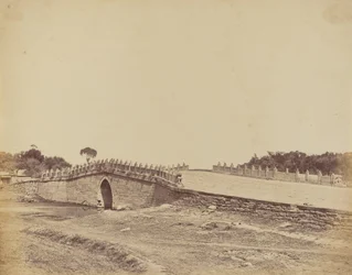 Brug van Palichian bij Peking, de Plaats van het Gevecht met Keizerlijke Chinese Troepen, 21 september 1860