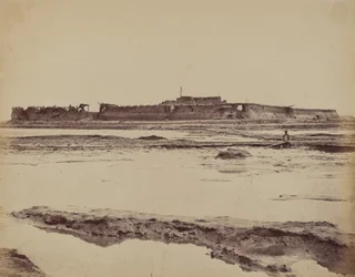 Exterieur van Noord Taku Fort aan de Peiho Rivier, Toont de Engelse en Franse Ingang, 21 aug 1860