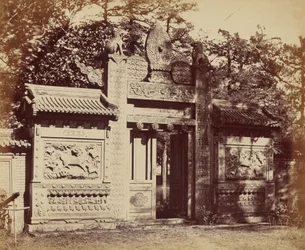 Exterieur van het Grafdepot bij Peking, Oktober 1860