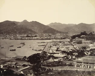 Gedeeltelijk Panoramisch Uitzicht op Nagasaki