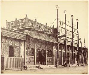 [Straat en winkels in de Tartarenstad bij Peking].
