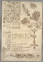 Decoratieve Motieven; Verso: Anatomische Studies