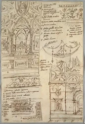Decoratieve studies; Verso: Anatomische studies