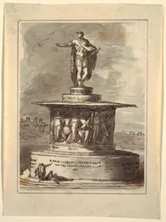 Tekening, Project voor een monument voor Foro Bonaparte, Milaan, 1800, 1810-20