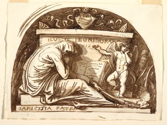 Tekening, Grafmonument voor Leonida Spada, 1815