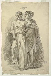 Melpomene, Muze van Tragedie en Clio, Muze van Geschiedenis