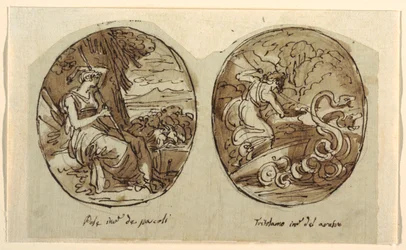 Pales, Triptolemus, decoratie voor een gewelf, Sala dei Legislatori, Palazzo Conti-Sinibaldi