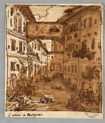 Schetsboekpagina: Studie van Reno, Bologna; Verso: Architectonische details
