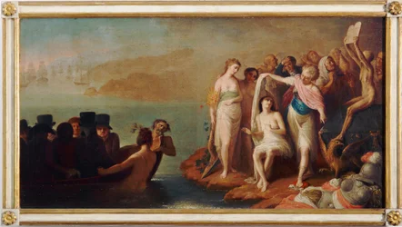 Aankomst van Italiaanse ballingen in Frankrijk in 1802