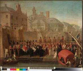 Bezoek aan de vrije haven van Genua door H.S. Paus Pius VII, c.1818