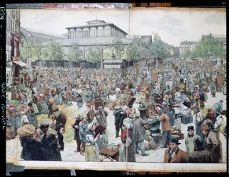 Uitzicht op Les Halles, 1885