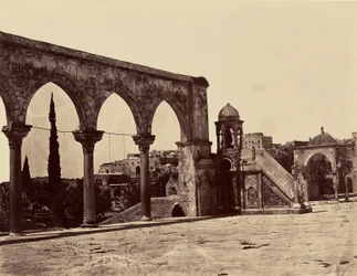 Lid op het platform van de Tempel, Jeruzalem