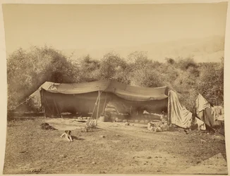 Tent van nomadische bedoeïenen, Palestina