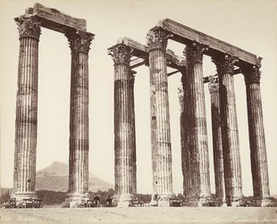 Het Olympeion, of Tempel van de Olympische Zeus, op de Akropolis, Athene