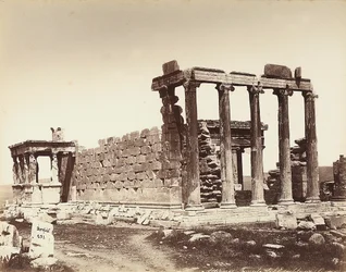 De Tempel van Erectheion op de Akropolis in Athene