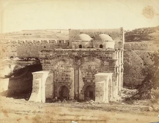 Uitzicht op de binnenkant van de Gouden Poort, in Jeruzalem