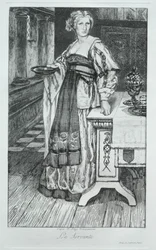De Dienstmeid, naar H. Leys, 1868