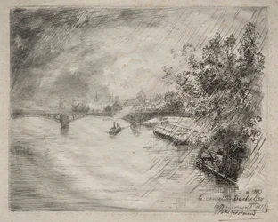 Uitzicht op de brug van Saint-Pères