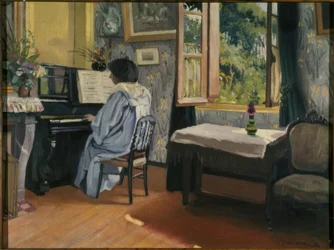 Dame aan de piano