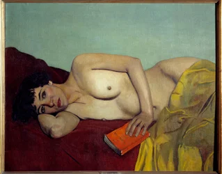 Het verlaten lezen, schilderij van Félix Vallotton (1865-1923), 20e eeuw, afmetingen 0,81 x 1 m, Lyon, Musée des Beaux-Arts