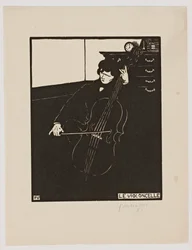 De cello, uit de serie "Muziekinstrumenten", 1896-97