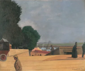 De ingang van de Alma brug