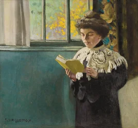 Vrouw Leest bij een Raam, ca. 1904