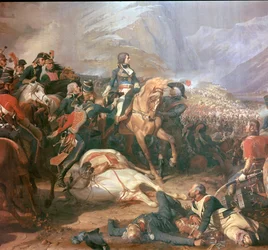 Schilderij van Napoleon bij de Slag om Rivoli