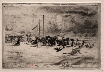 Een storm in Trouville, 1874