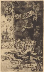 Ex-libris van Léon Lerey, 1875-1877