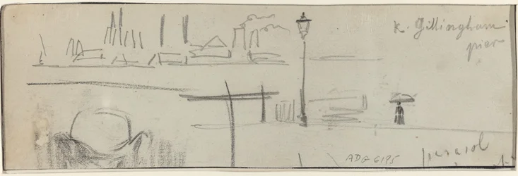 Gillingham Pier, Londen [verso], ca. 1884