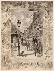 De nationale feestdag op de Boulevard de Clichy