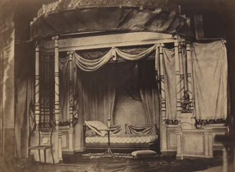 Tentoonstelling in de slaapkamer op de Universele Expositie van Parijs van 1855,1855 (foto)