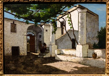 Binnenplaats van een huis in Capri