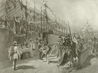 Koning Richard II. Act I, Scene III (gravure)