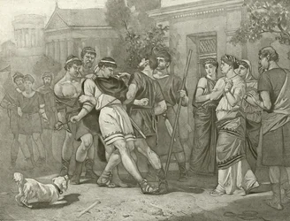 De Komedie der Vergissingen. Act IV, Scene IV (gravure)