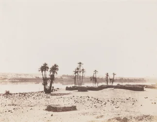 Dakkeh, Village et Rives du Nil (Dorp en oevers van de Nijl, Dakkeh),1851-1852 (foto)