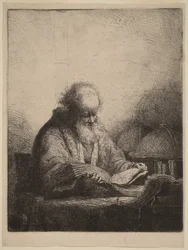 Een oude man die leest