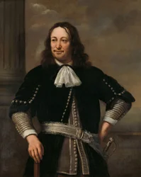 Portret van een marineofficier, waarschijnlijk vice-admiraal Aert van Nes (1626-1693)