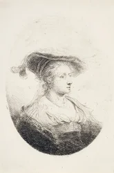 Jonge Dame met Gevederde Hoed, 1644