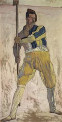 Krijger met hellebaard, ca. 1898