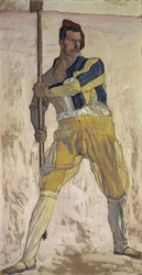 Krijger met hellebaard, ca. 1898