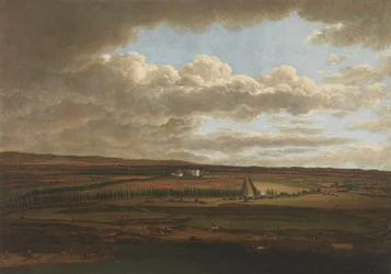 Uitzicht vanaf Slot Aschaffenburg op de lanen naar Schönbusch (Cyclus van Aschaffenburg)