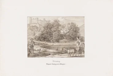 Dinsdag. Bergvesting van Salzburg vanaf de zuidkant