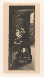 In het atelier van de beeldhouwer