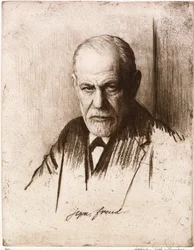 Portret van Sigmund Freud
