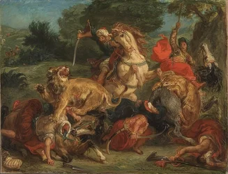 De leeuwenjacht. 1855