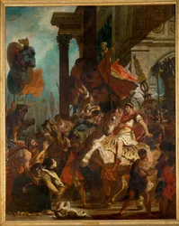 Gerechtigheid van keizer Trajanus (schilderij op doek)